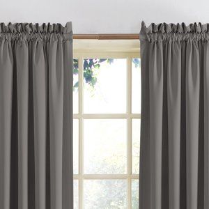 Quantity 3: 54"x 63" Gray Curtain